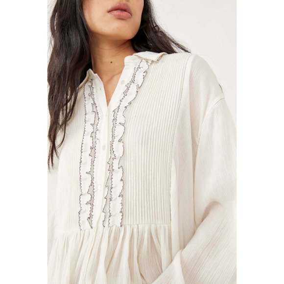 Free People Tops - NWT Free People Teddy Tux Tunic / Ivory Combo